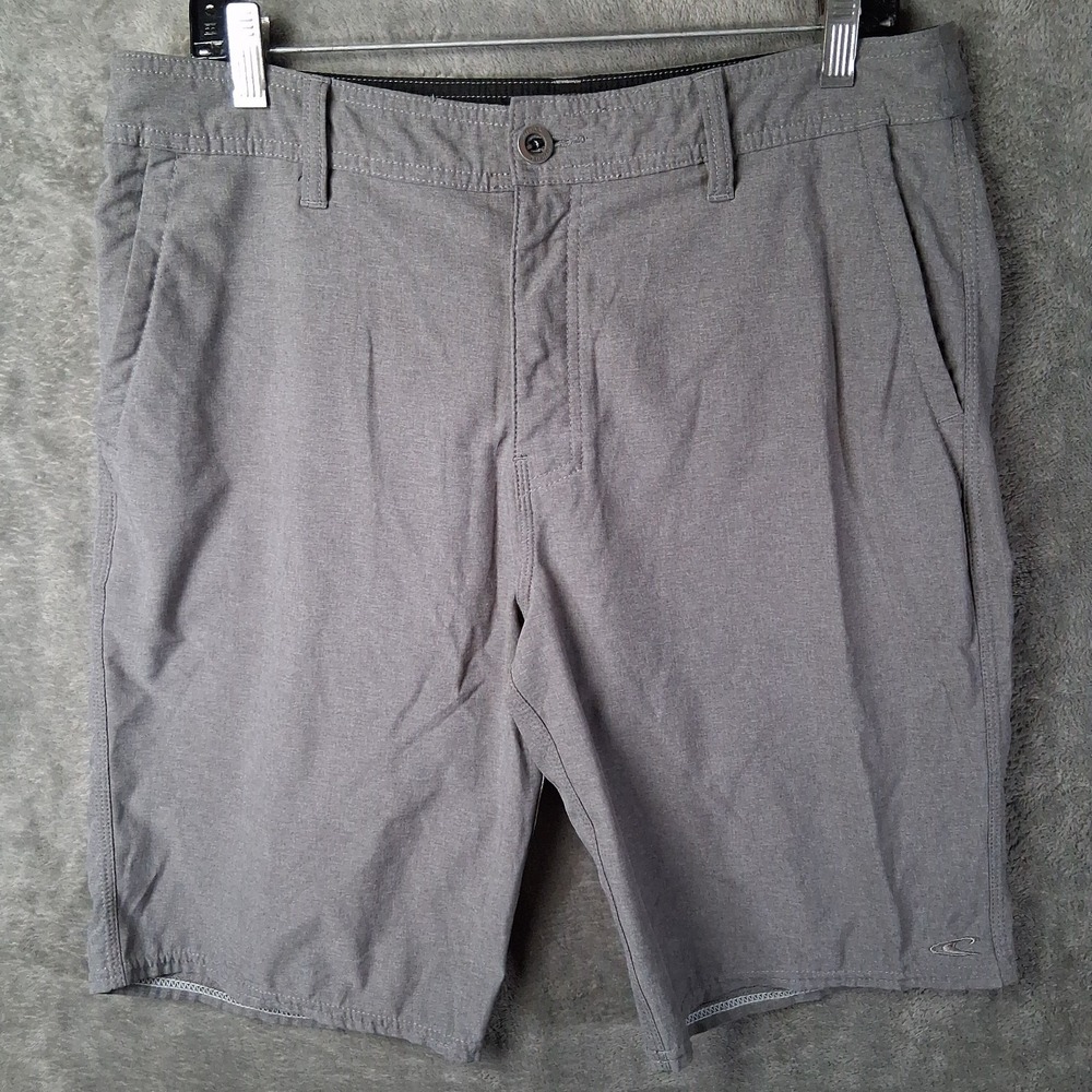 Oneill Reverse Heather 21" Hybrid Shorts Men Size 32 Chino Board Shorts Gray